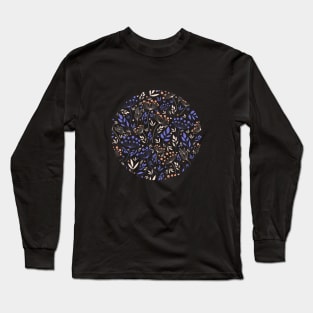 Vintage Flower Pattern Long Sleeve T-Shirt